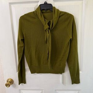 Commense Olive Cowl Neck Sweater